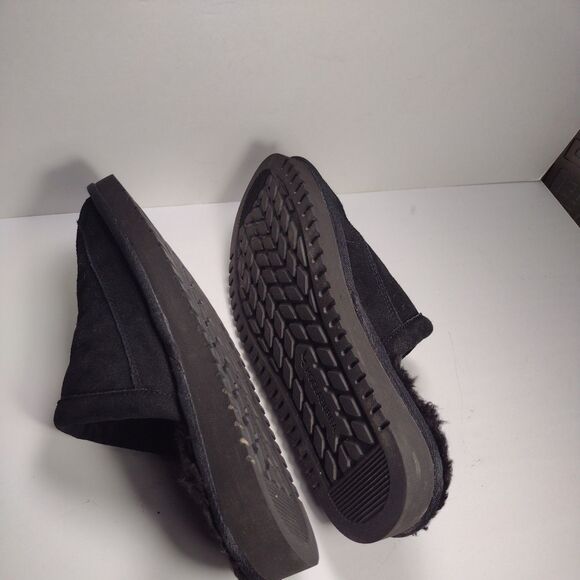 by UGG KOOLABURRA  MENS SIZE 11 BLACK   BORDON SUEDE  FUR SLIPPERS main image 6